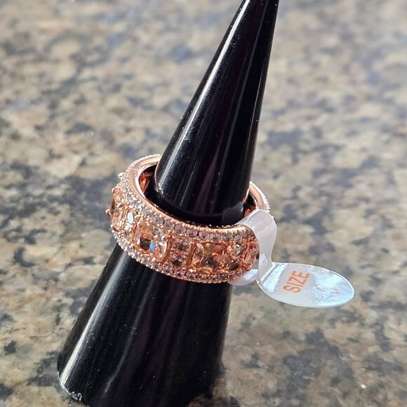 Bomb Party RG95550 "With Stars In Her Eyes" Smokey Topaz Cubic Zirconia Sz 6 - Picture 4 of 5